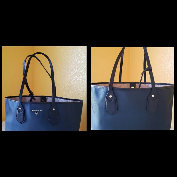 Michael Kors Eva Nylon Large Tote With Pouch in Navy Multi New Without Tag - Picture 13 of 16